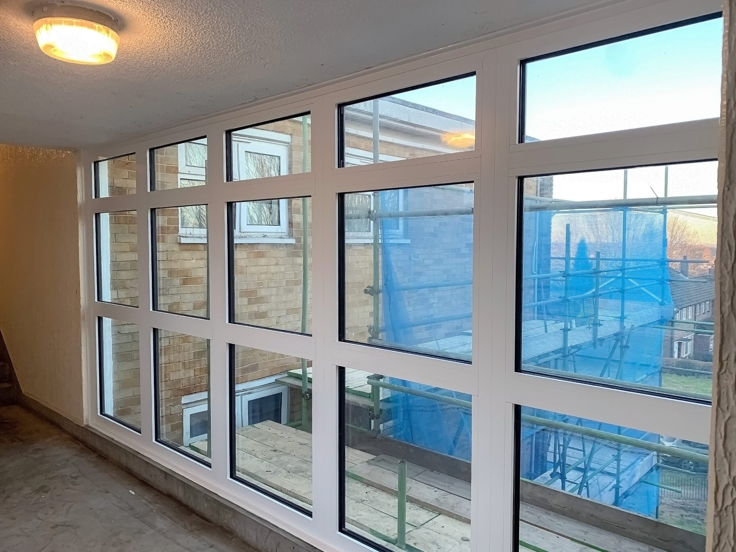 Exterior fire rated window